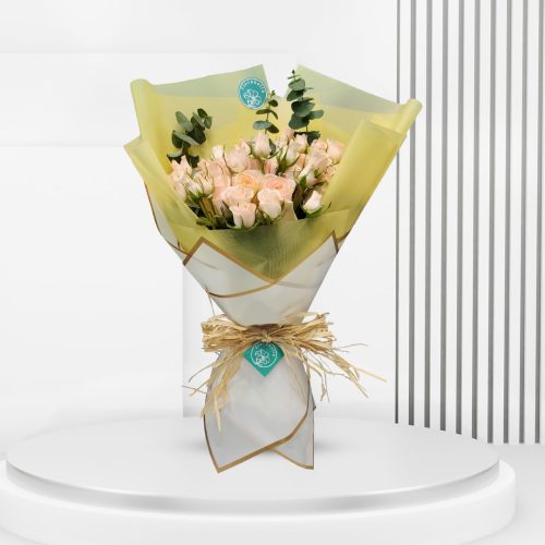 birthday-bouquet-peach-colour