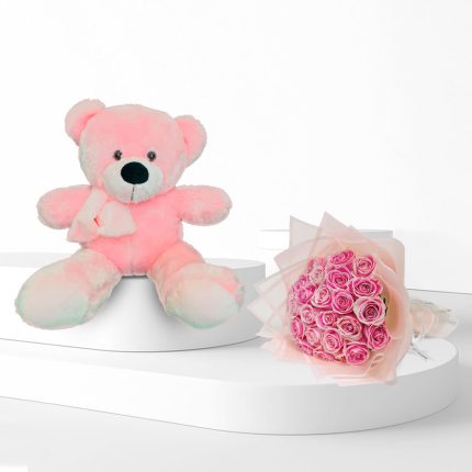 bouquet and teddy bear buy in qatar