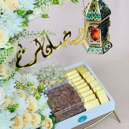 ramadan welcome chocolate and flowers