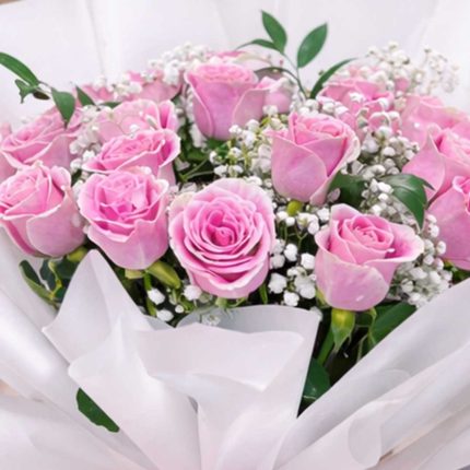15 Red rose Stand type bouquet for birthday