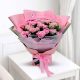 20 Stems Pink Baby Roses Stand Bouquet with Fresh Pink Spray Roses | Luxury Flower Delivery Qatar