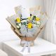 14 Yellow & White Mixed Roses Stand Bouquet | Florabella Flowers Qatar