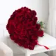 50 red roses naked bouquet in elegant hand-tied arrangement, fresh red roses bouquet delivery in Qatar