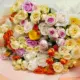 Mixed colour roses bouquet with fresh red, pink, yellow and white roses in Qatar