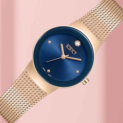 Luxury rose gold ladies wrist watch with elegant design for women, perfect for daily wear, office, parties, and special occasions in Qatar.