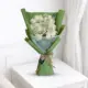 20 fresh white roses bouquet with elegant wrapping for flower delivery in Qatar