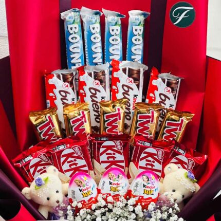 Chocolate bouquet for girls with assorted chocolates – Florabella Qatar