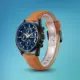 Kenneth Scott K26106-BLDN men's chronograph blue dial watch with stainless steel bracelet