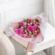 Luxury pink baby roses and pink roses bouquet with simple wrapping, flower delivery in Qatar