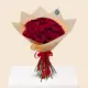 20 red roses bouquet with simple luxury wrapping for flower delivery in Qatar