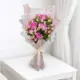 Luxury pink baby roses and pink roses bouquet with simple wrapping, flower delivery in Qatar