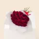 20 red roses luxury bouquet with simple wrapping in Qatar