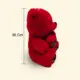 35 cm red teddy bear soft toy with I Love You printed message, romantic gift available at Florabella Flowers Qatar