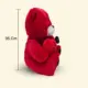 Red soft toy teddy bear with Love You printed message, romantic gift available at Florabella Flowers Qatar