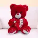 Red teddy bear soft toy gift with optional flowers and gift wrapping available at Florabella Flowers Qatar